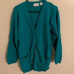 Vintage teal cardigan